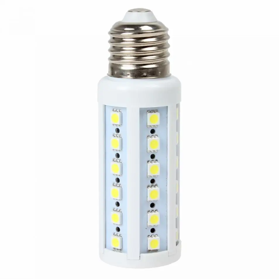 Светодиодная лампа E27 110 V/220 V 9W 44x5050 SMD высокояркая теплая белая/Белая светодиодная