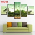 Набор для алмазной вышивки зеленый остров, 5 шт.