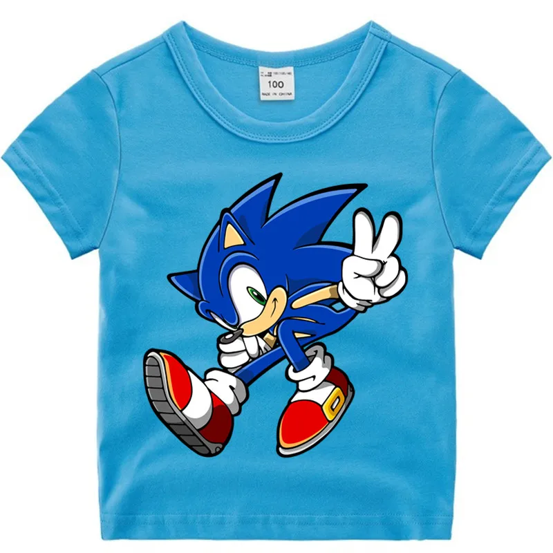 Хлопковая футболка с аниме для маленьких мальчиков и девочек детская