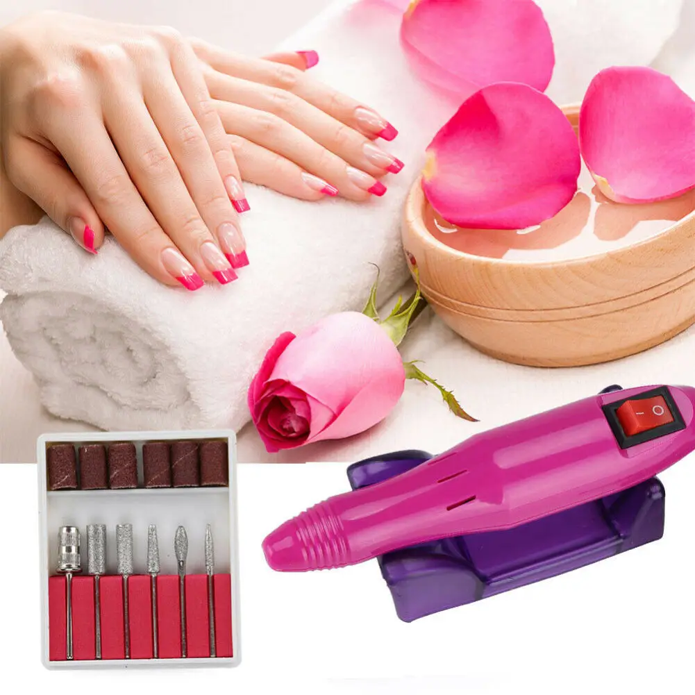 

Nail set Nail Art Drill Kit, Professional Finger Toe Nail Care Electric Nail Polishing Machine Manicure Pedicure Kit UK Plug
