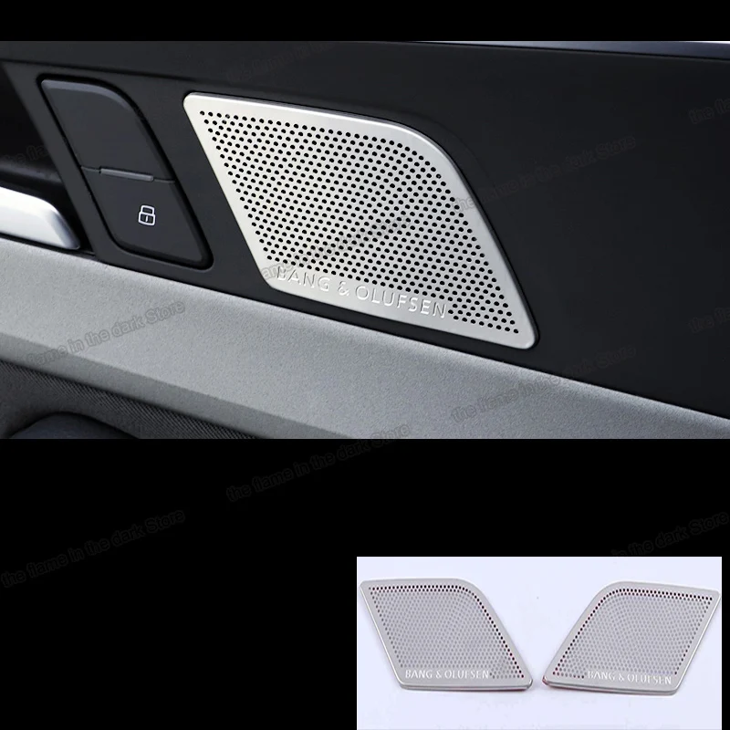 

Lsrtw2017 car rear door audio sound speaker trim for audi a4 b9 2017 2018 2019 2020 2021 a5 accessories sportback handle