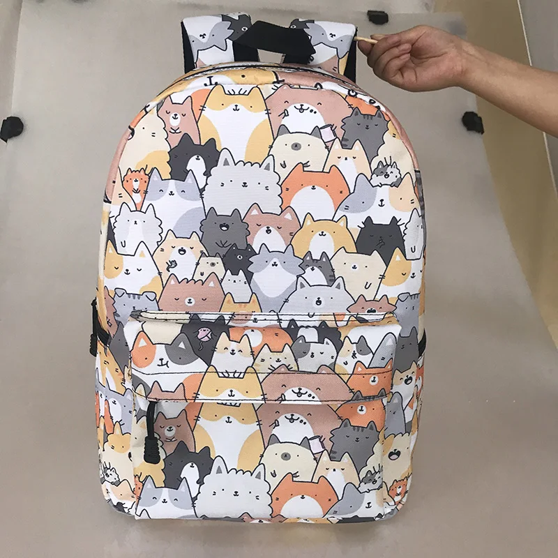 Cute Kitten Cats Backpack For Teenager Girls Women Causal Bag Children School Backpack Book Bag Kids Student School Bags Gift