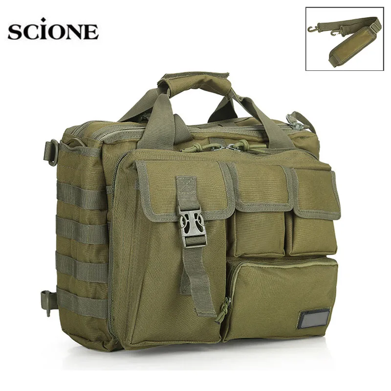 

15'' Molle Military Laptop Bag Tactical Computer Backpack Messenger Fanny Belt Shouder Bags Camping Outdoor Sports Pack XA672WA