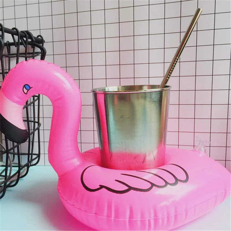 

Air Mattresses for Cup Inflatable Flamingo Drinks Cup Holder Pool Floats Bar Coaster Floatation Device Swimming Toy Drink Holder