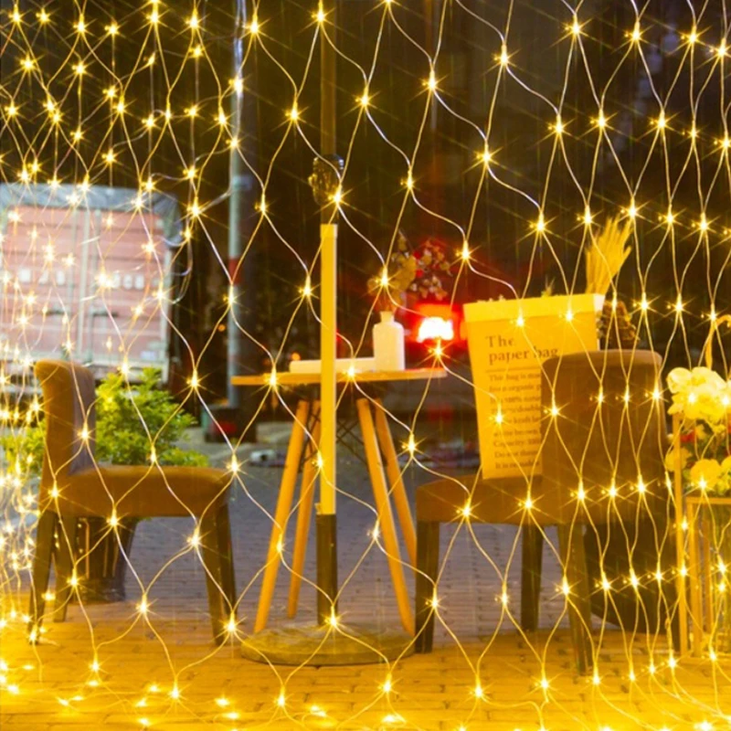 EU/US 3M x 2M 204Leds сетчатый Сказочный светильник s с 8 функциональным контроллером