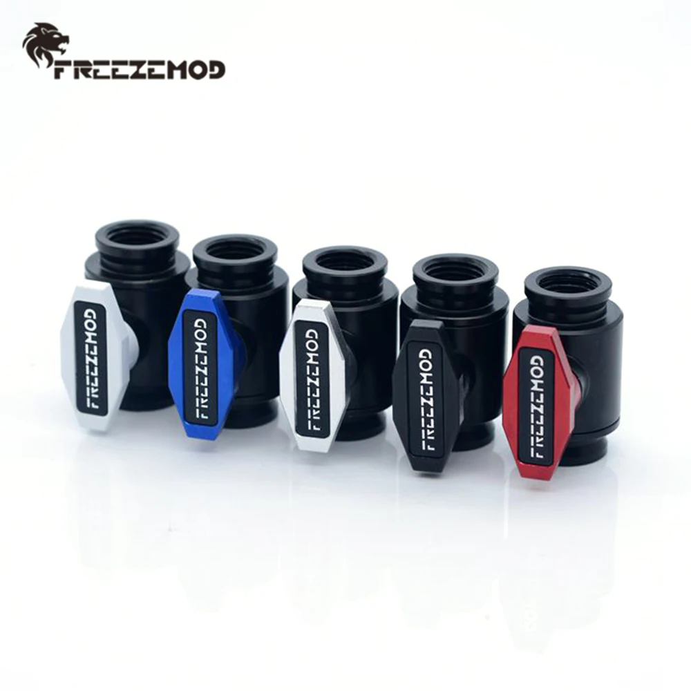 FREEZEMOD Drain Valve Faucet Dual G1/4 Thread Water Tap Liquid Stop Watercooling Adapter Fitting PC MOD Cooling | Компьютеры и офис
