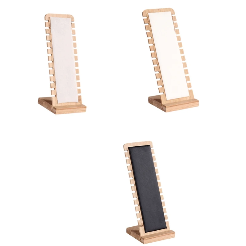 

Bamboo Wood Fashion Jewelry Necklace Display Stand Solid Wood Pendant Stand Support Jewelry Display Props