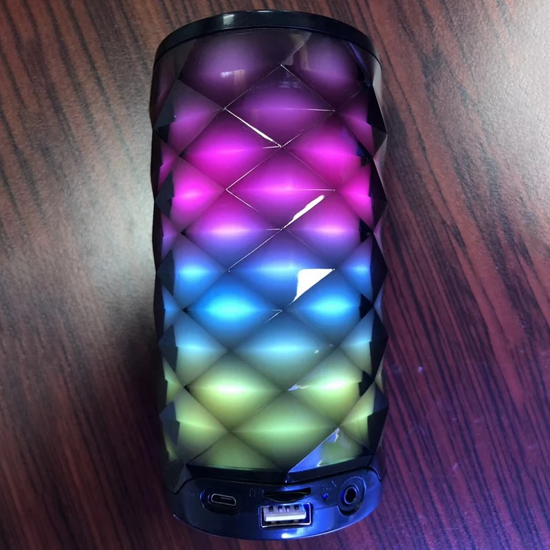 5V LED Хрустальный фонарь беспроводной Bluetooth динамик USB Мини Красочный Алмаз