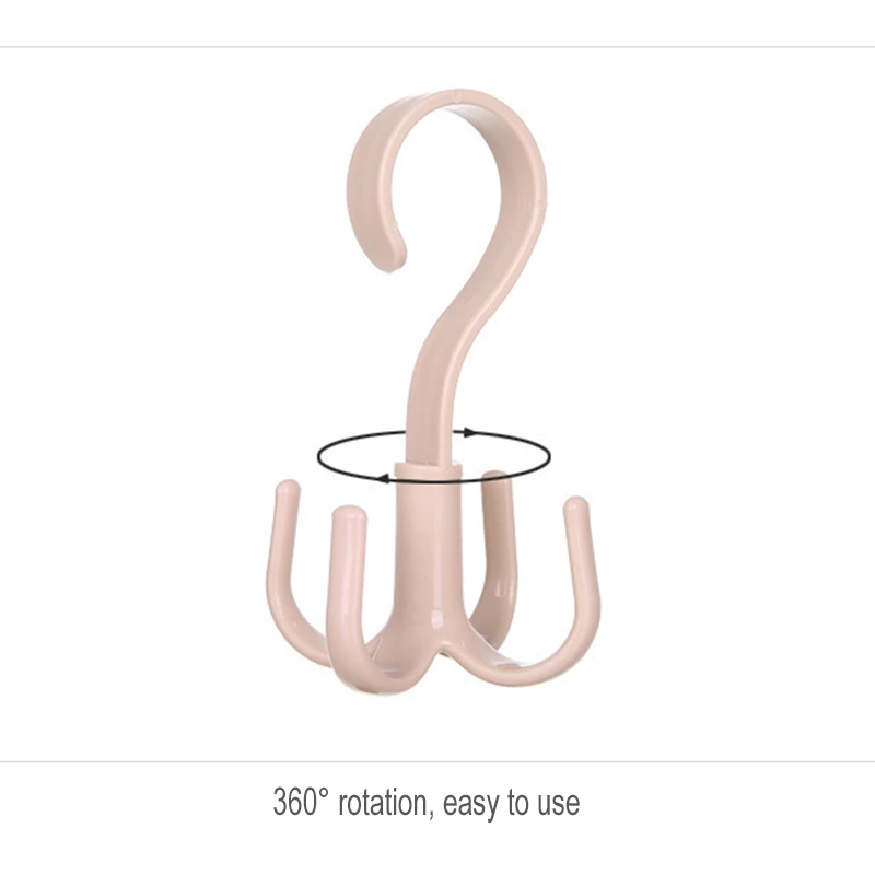 

360 Degrees Hanger Hanging Rack Rotated Kitchen Hanging Hooks Self Adhesive Hooks Handbag Clothes Ties Bag Home Wall Door Hook