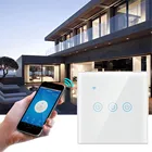 Панель из закаленного стекла UBARO для ЕС Tuya Smart Wifi сенсорный выключатель голосовой поддержки Google Home Alexa управление через приложение интеллектуальная Кнопка 220 В