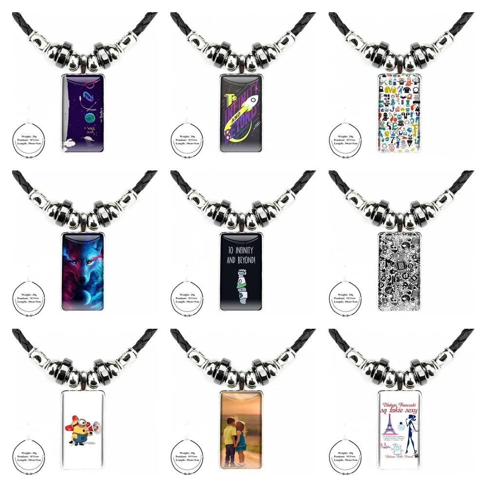 Колье будущее до бесконечности и за рубежом унисекс с принтом стальным покрытием