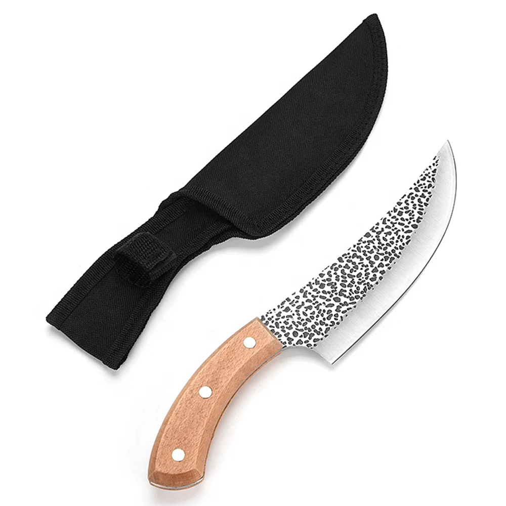 

Hand Forged Butcher Knife High Carbon Steel Boning Knives Kitchen Vegetable Meat Cleaver Outdoor Chef Knife Multipurpose