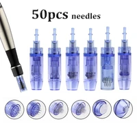 free shipping 9 12 36 42 pin 3d micro nano round needle cartridge microneedles for electric dr pen cartucho tattoo needles 50pcs
