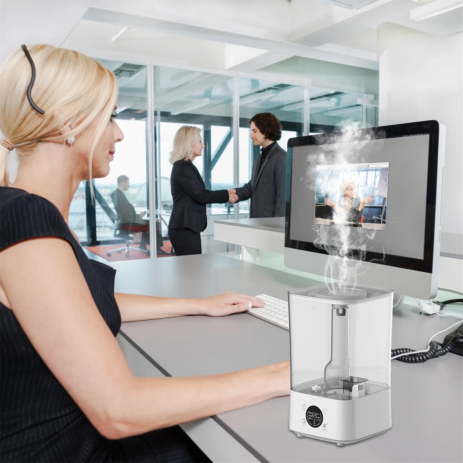 Квадратный аромадиффузор увлажнитель воздуха тихий Usb лампа для создания