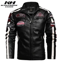 mens leather jackets mens brand motorcycle leather jacket coat men handsome washed embroidery biker pu jacket male jaqueta 4xl