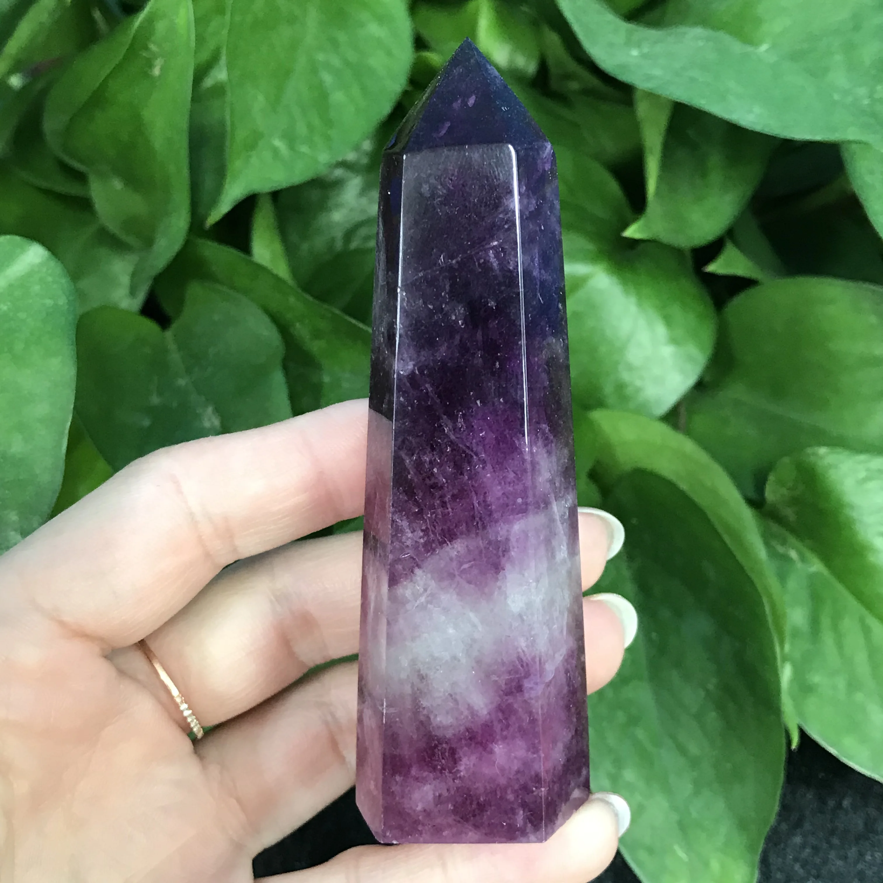 

Natural Fluorite Polished Hexagonal Prism Healing Energy Mineral Decoration Crafts