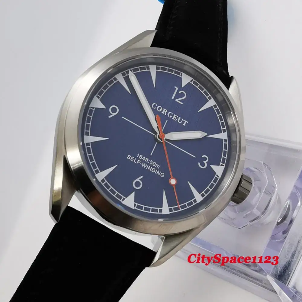 Мужские Водонепроницаемые механические наручные часы из нержавеющей стали с