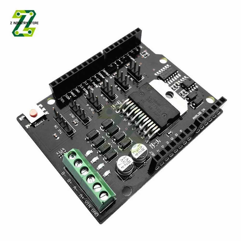 Модуль драйвера L298NH для Arduino R3 MEGA2560 двухканальный щит двигателя постоянного тока