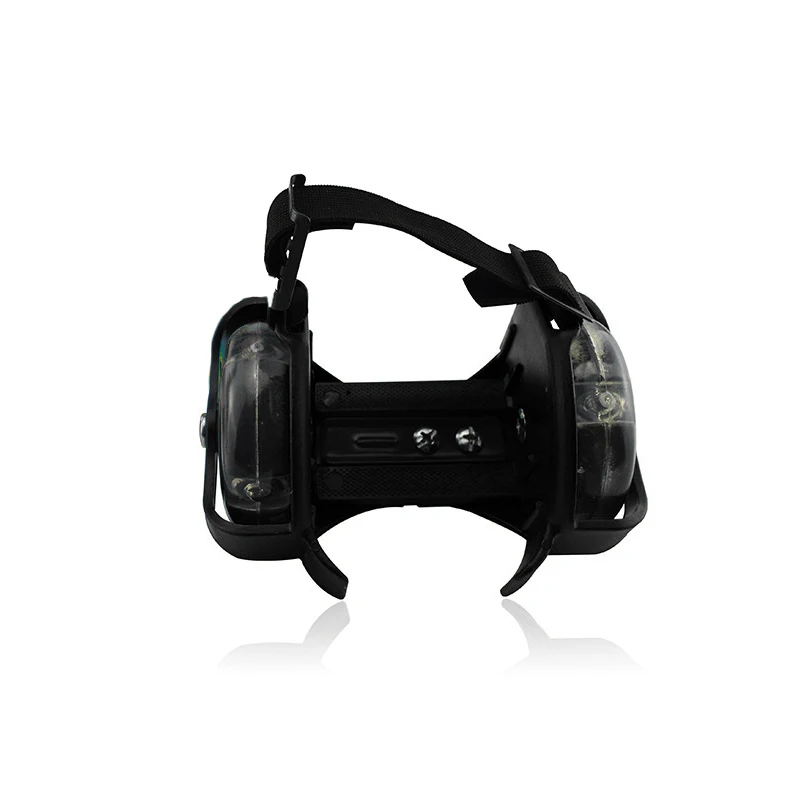 Black Красочные мигающие роликовые Детские Подарочные безопасные ролики на пятку, регулируемые просто прочные катания на коньках, домашние светящиеся колеса - Цвет: Black