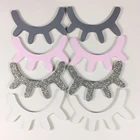 1 пара симпатичных деревянных 3D ресниц в скандинавском стиле, настенные Стикеры, декор для детей, детской комнаты, фоновая Наклейка на стену, украшение для дома