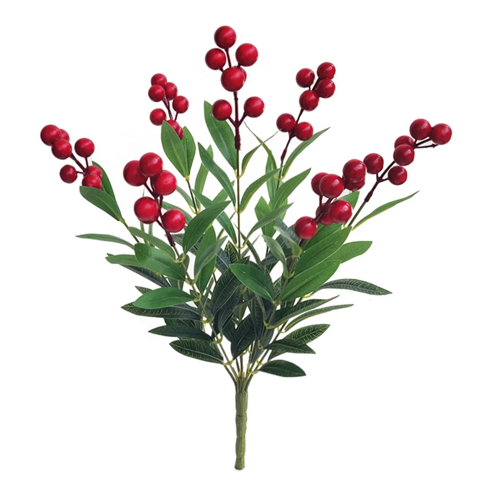 Искусственное растение красный фрукт букет из акации искусственных цветов для