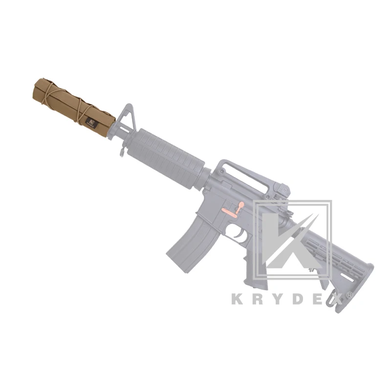 Тактический глушитель KRYDEX 18 см защитный чехол для Surefire FA762K супрессор стрельбы