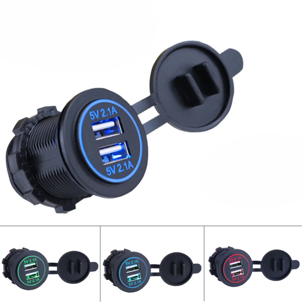12 V-24 V Цифровой Дисплей авто зарядное устройство для мотоцикла RV 4.2A двойной USB