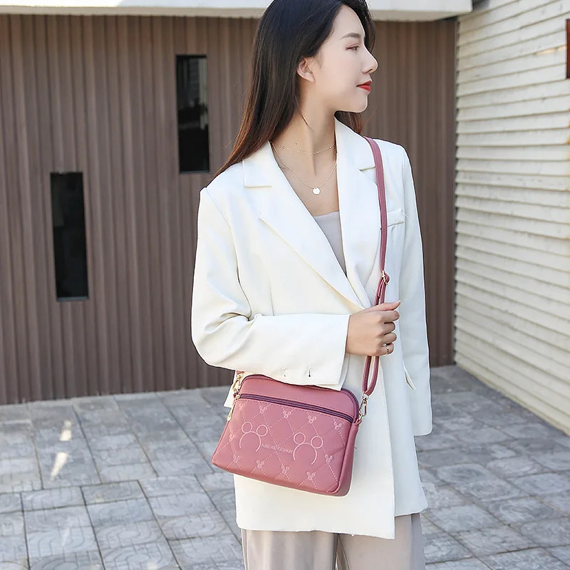 

2021 New Bag Handbag Men's Leather Cross Style Briefcase Business One Shoulder Crossbody Simple Business Bag BBQX16-BBQX19