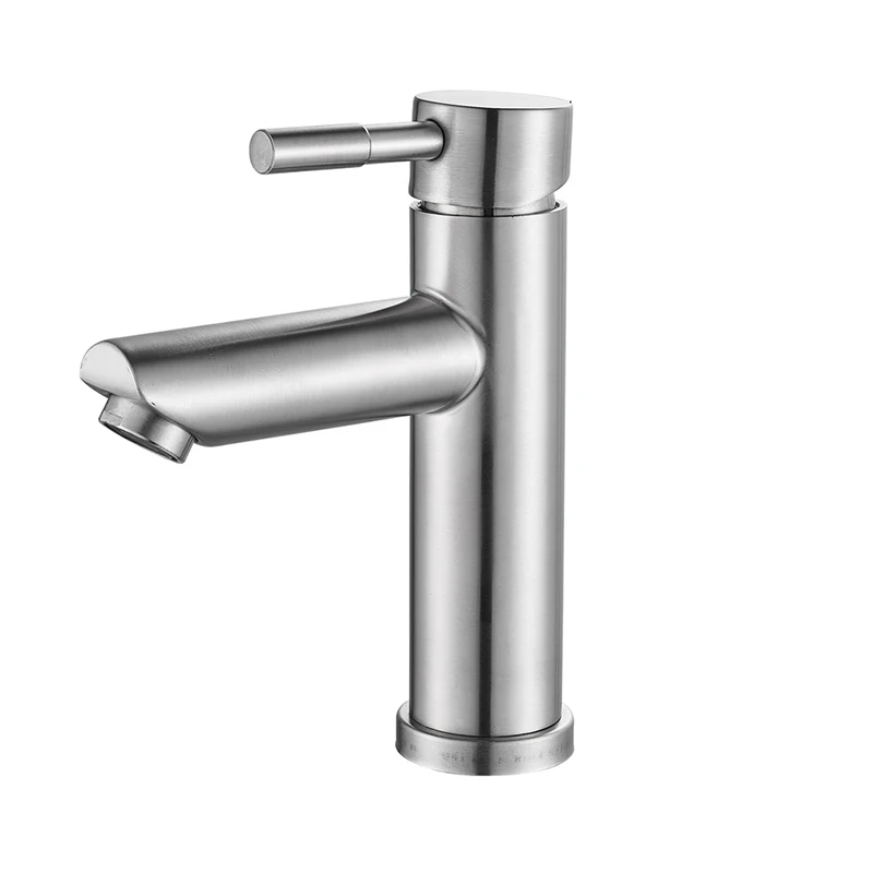 Brushed Nickel A Матовый черный кран для раковины, однорычажный кран для горячей и холодной воды, смеситель для ванной комнаты на бортике из латуни, кран с одним отверстием - Цвет: Brushed Nickel A