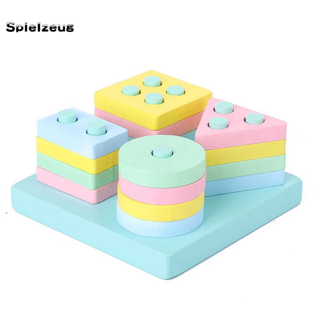 Детские Деревянные Монтессори Обучающие геометрические формы подходящие игры