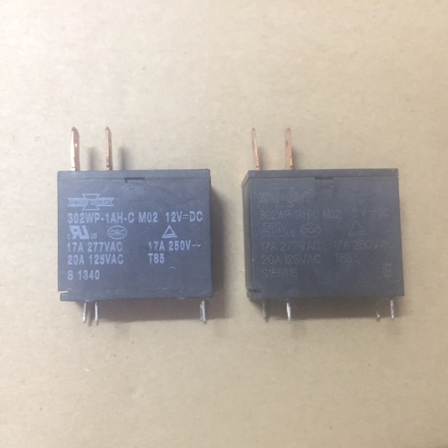 

10PCS relay 302wp-1ah-c M02 12VDC 17a 4-pin normally open