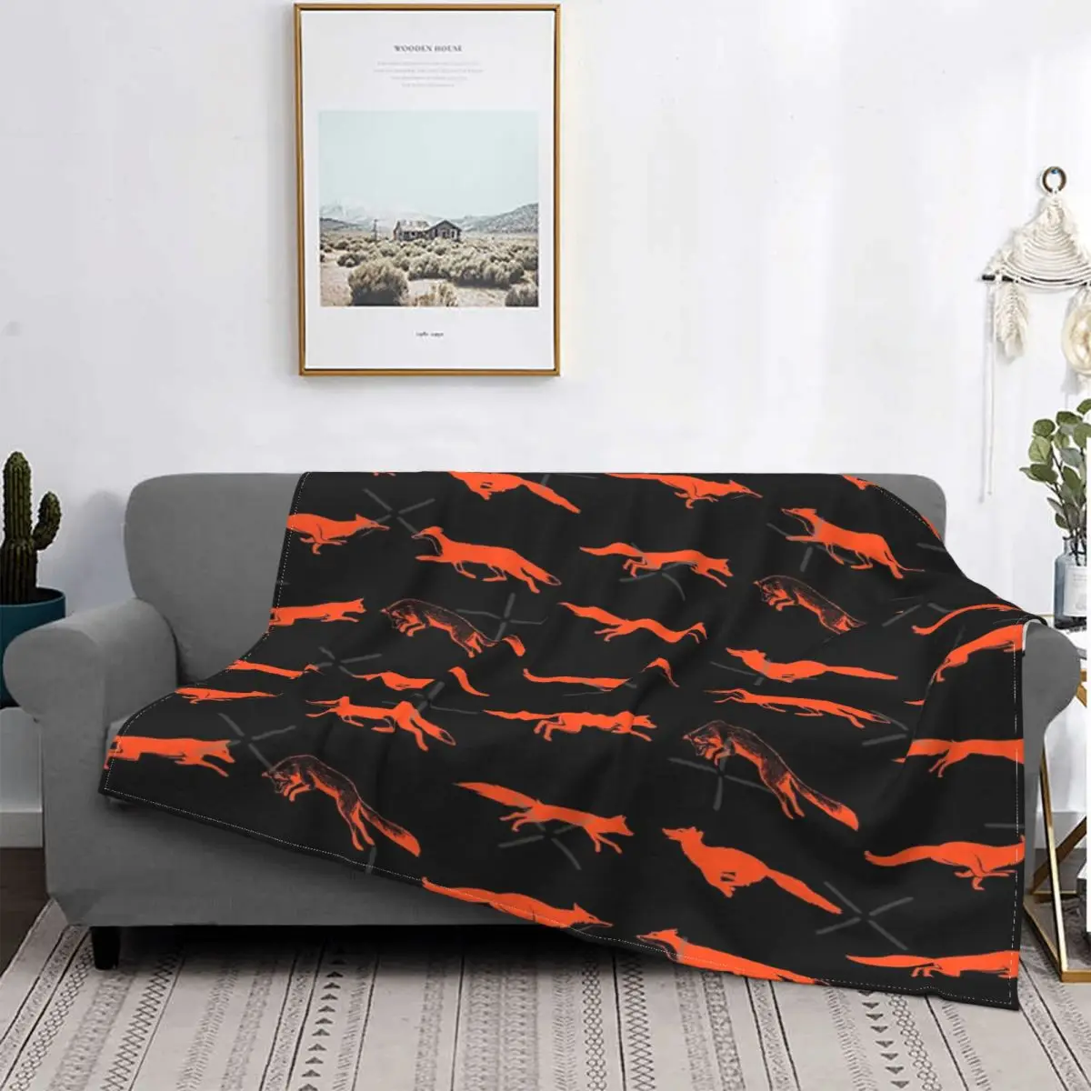 

Manta con patrón de zorros para correr, colcha a cuadros para cama, toalla de playa, manta de muselina, fundas para cama de invi