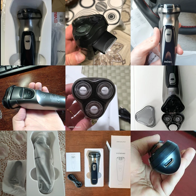 

Enchen 3D Electric Shaver Shaver Men's Washable Type-C USB Rechargeable Shaver Beard Trimmer Portable Electric Shaver