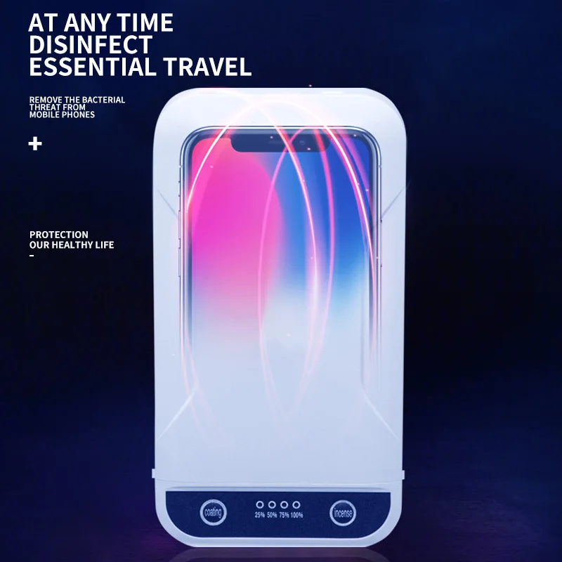 Портативный УФ стерилизатор устройство для быстрой дезинфекции телефонов с