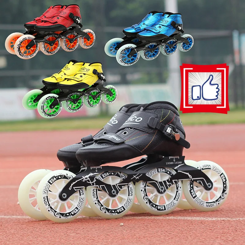 Advanced Street углеродного волокна на Скорость Катание коньках Обувь с подсветкой для