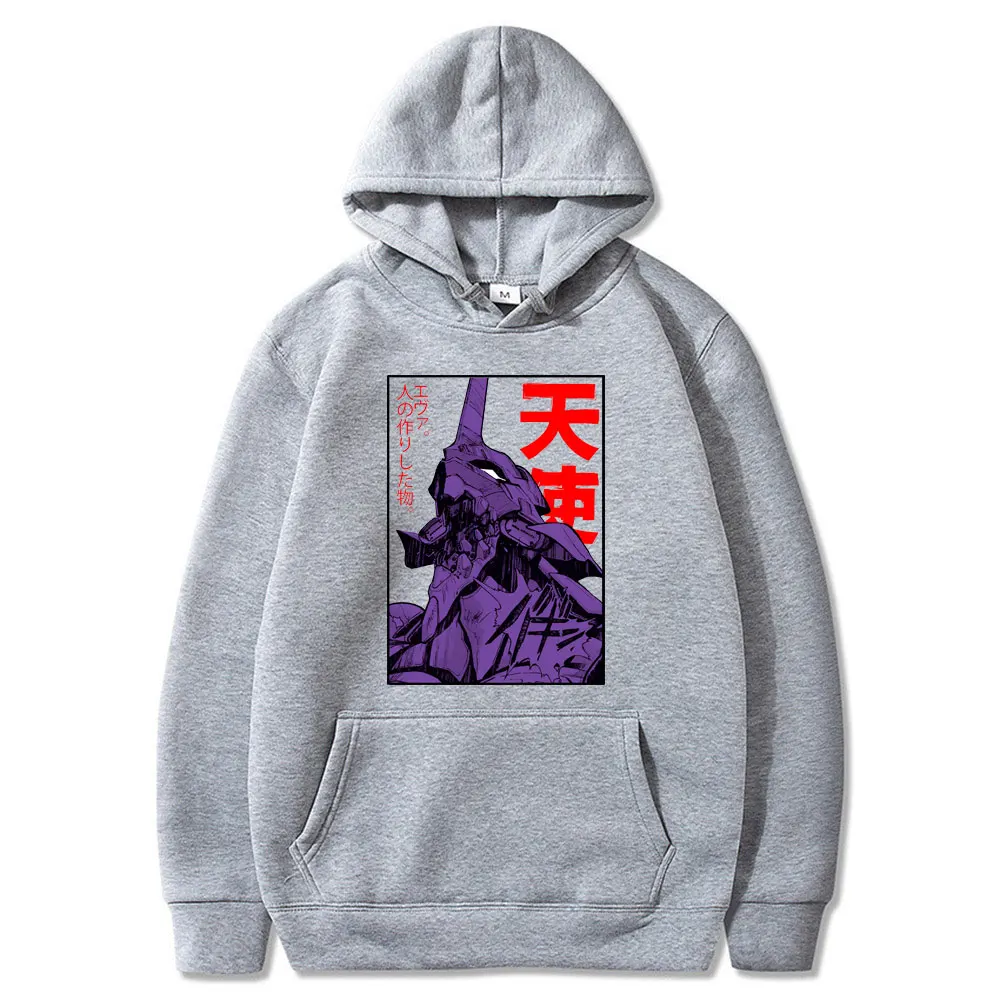 

Japan Anime Evangelion Eva Shinji Hoodies Cotton Sweatshirts Casual Male Hip Hop Streetwear Hoodie Men Manga Unisex Hoody