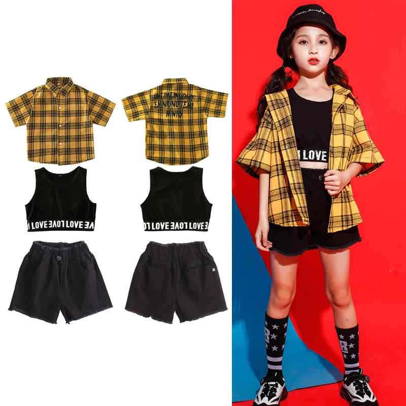 Детская одежда для выступлений в стиле хип хоп свитшот топы Короткие штаны бега