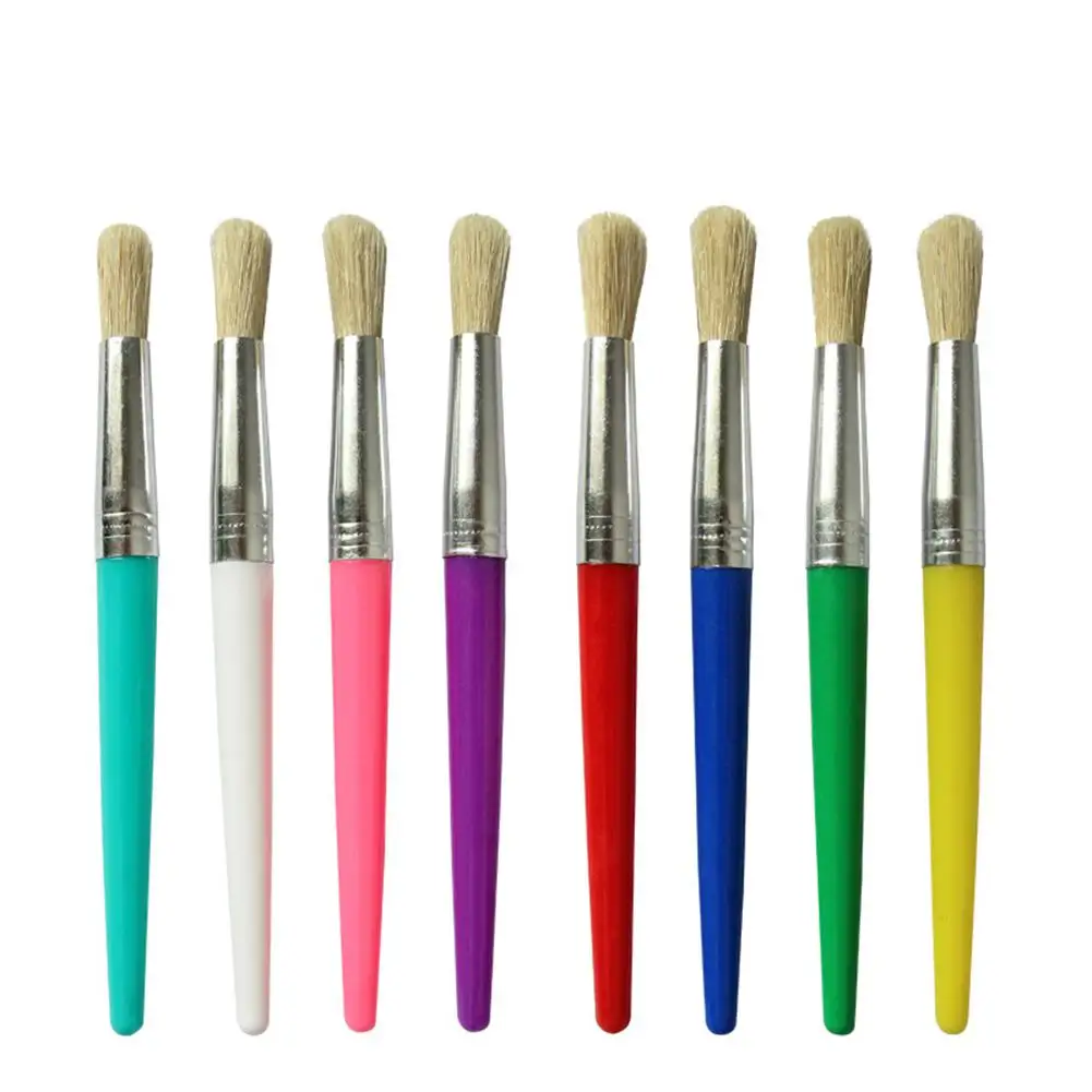 

4 Pcs Paint Brushes Set Round Pointed Tip Paintbrushes bristle Hair Artist oil painting brush