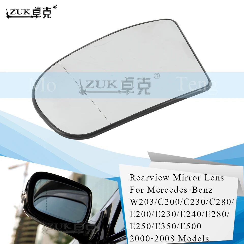 

ZUK Heated Rearview Mirror Glass Lens For Mercedes-Benz W203 C200 C230 C280 2000-2007 E200 E230 E240 E280 E250 E350 E500 02-08