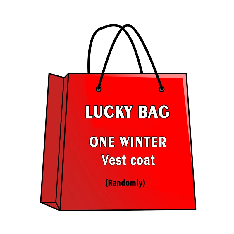 

Woman Lucky Bag with 1pcs Winter Sleeveless Vest Coat