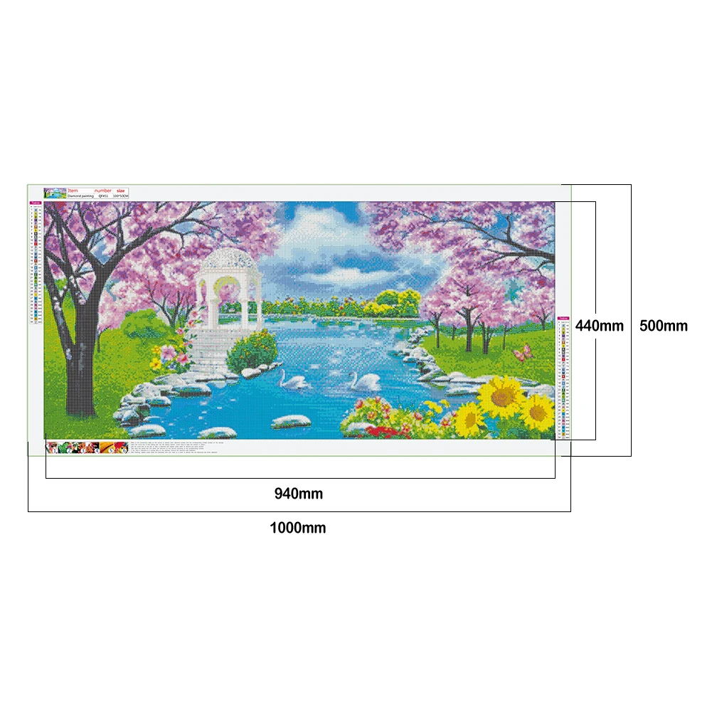 5D DIY Алмазная картина полная круглая дрель Лебединое озеро изображение мозаики
