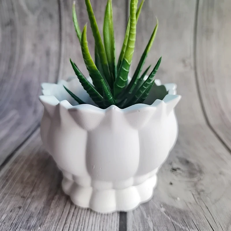 Силиконовая форма для бетонного цветочного горшка креативная круглая кашпо из