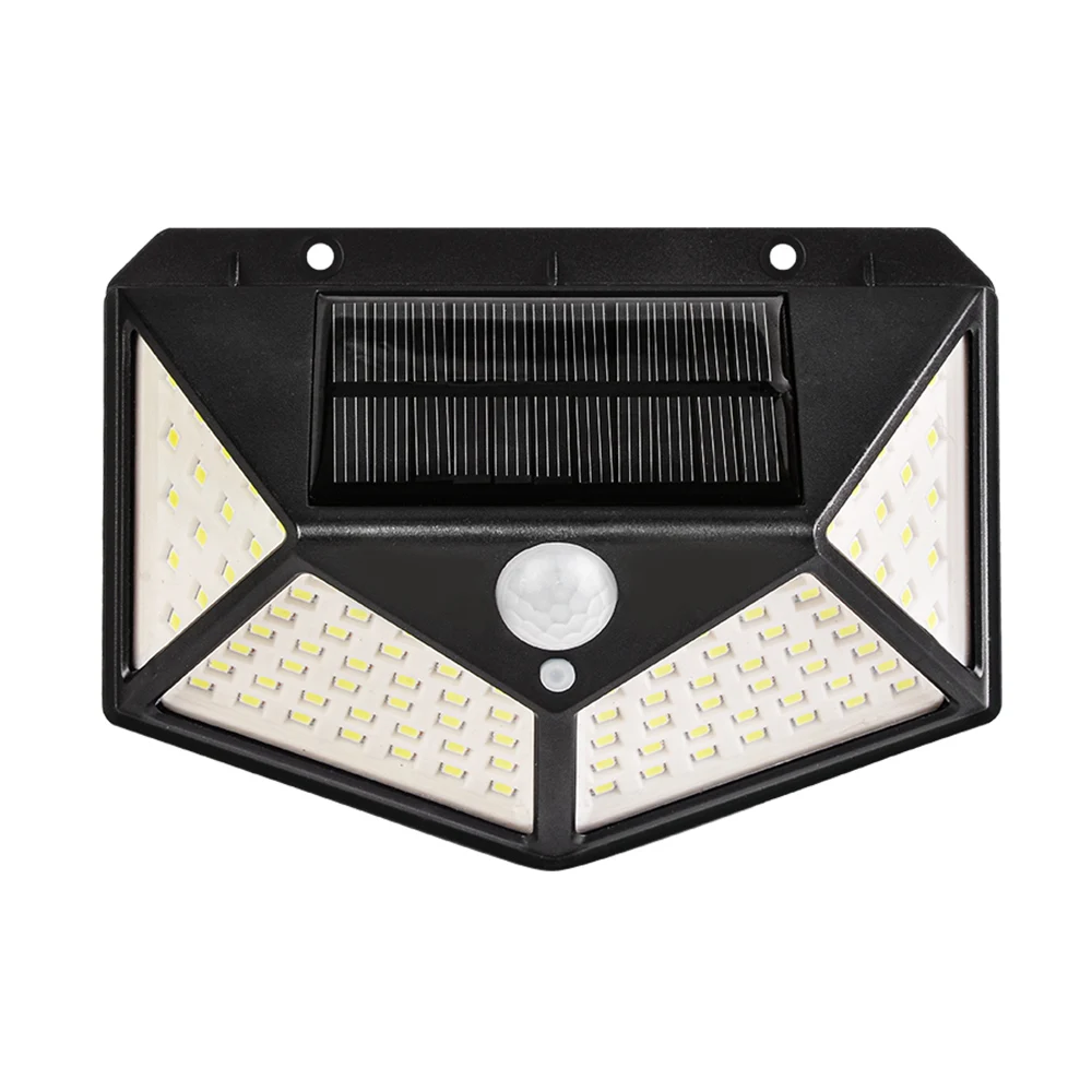 1pc 100 LED DIDIHOU 100 светодиодный четырехсторонний светильник на солнечной энергии 3 режима 270 градусов датчик движения настенный светильник водонепроницаемый садовый светильник - Испускаемый цвет: 1pc 100 LED