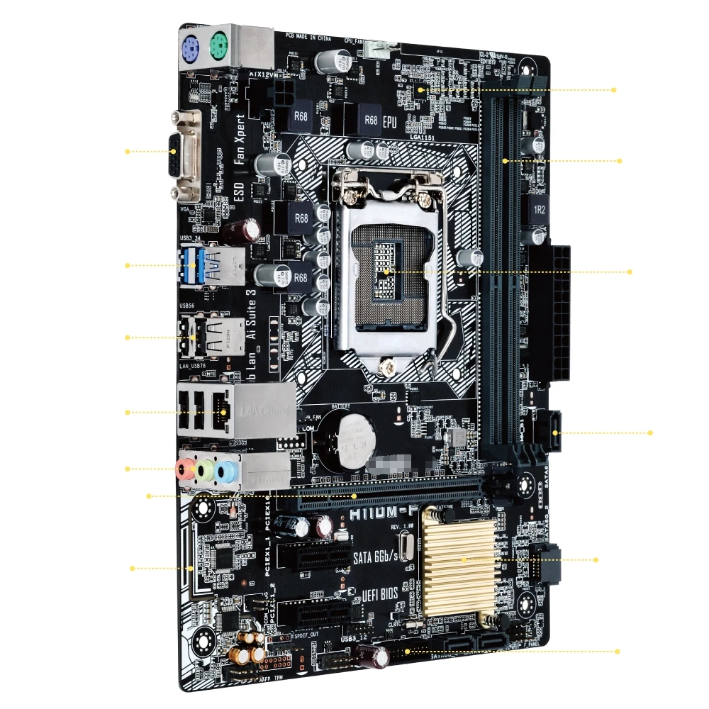 

Абсолютно новая материнская плата для ASUS H110M-F DDR4 LGA1151 H110, настольная материнская плата