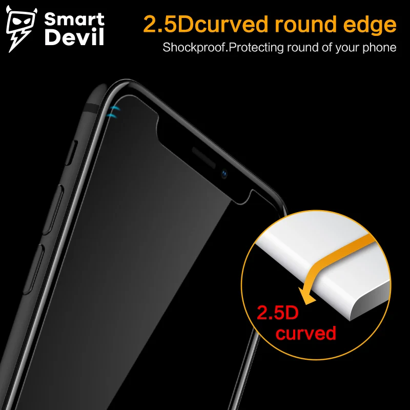 Антибликовое закаленное стекло SmartDevil для iPhone 6 6s 7 8 p X XS MAX XR 11 12 Pro Max SE2 защитная