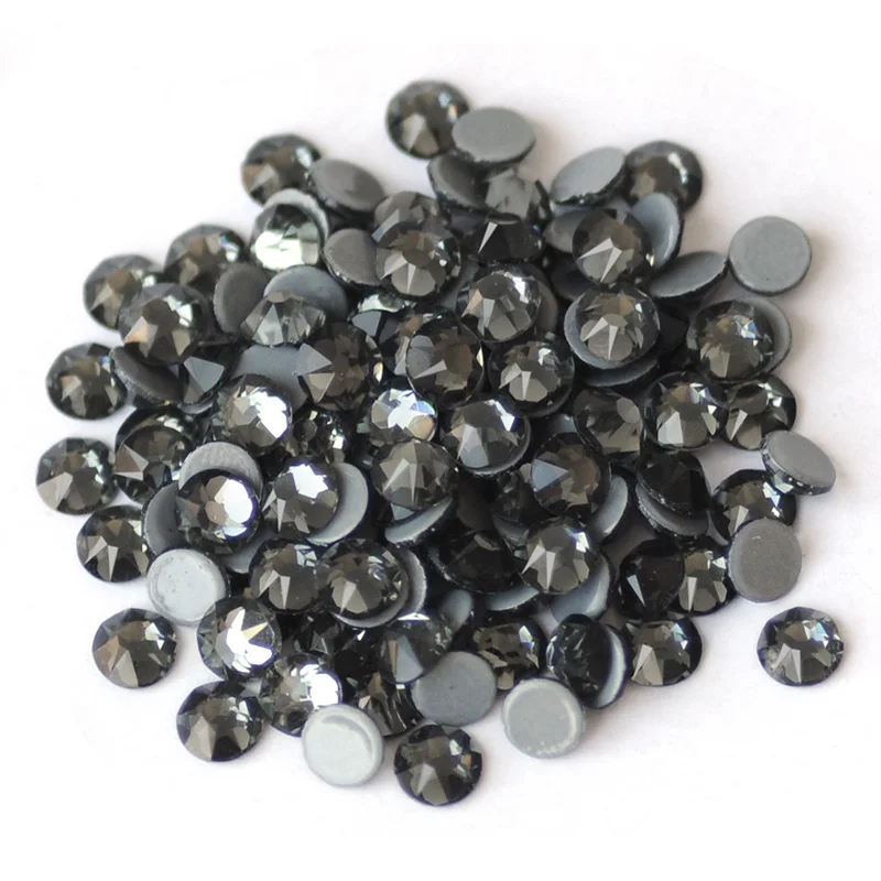Black Diamond YANRUO 2088HF все размеры горячей фиксации кристаллы Стекло Топ Алмазные Стразы гладить на аппликация из страз для одежды - Цвет: Black Diamond
