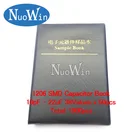1206 SMD SMT Chip конденсатор, образец, комплект в ассортименте, 38 значений x 50 шт. = 1900 шт. (от 10 пФ до 22 мкФ)