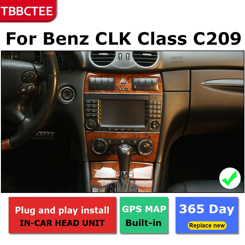 2Din для Mercedes Benz CLK Class C209 A209 2000 2010 автомобильный Android Радио мультимедийный плеер gps