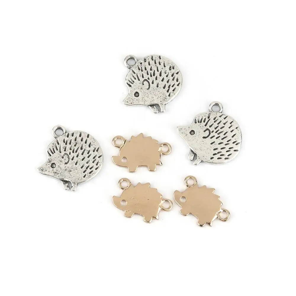 DoreenBeads подвески из сплава на основе цинка в виде сердца ежа животных античные