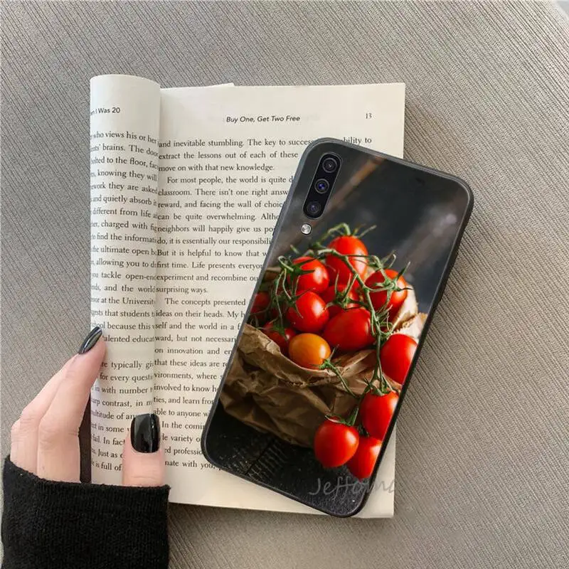

Fruit beautiful Cherry Tomatoes Phone Case For Samsung galaxy S note 7 8 9 10 20 fe edge A 6 10 20 30 50 51 70 lite plus Funda